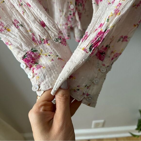 LoveShackFancy Merida Blouse Magenta Light - Picture 5 of 8